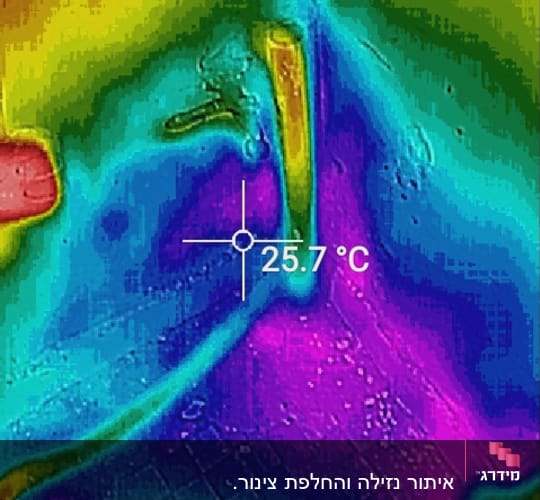 תמונה תרמית עם טמפרטורה של 25.7 מעלות צלזיוס